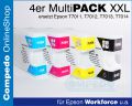 Multipack 4er C7011-14 fr Epson Workforce Pro WP-4015 u.a.
